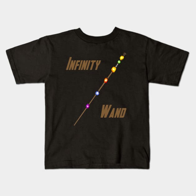 Infinity Wand Kids T-Shirt by magicmirror